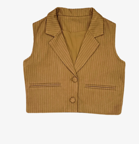 Dune Delight Sleeveless Cropped Blazer (PRE ORDER ONLY)