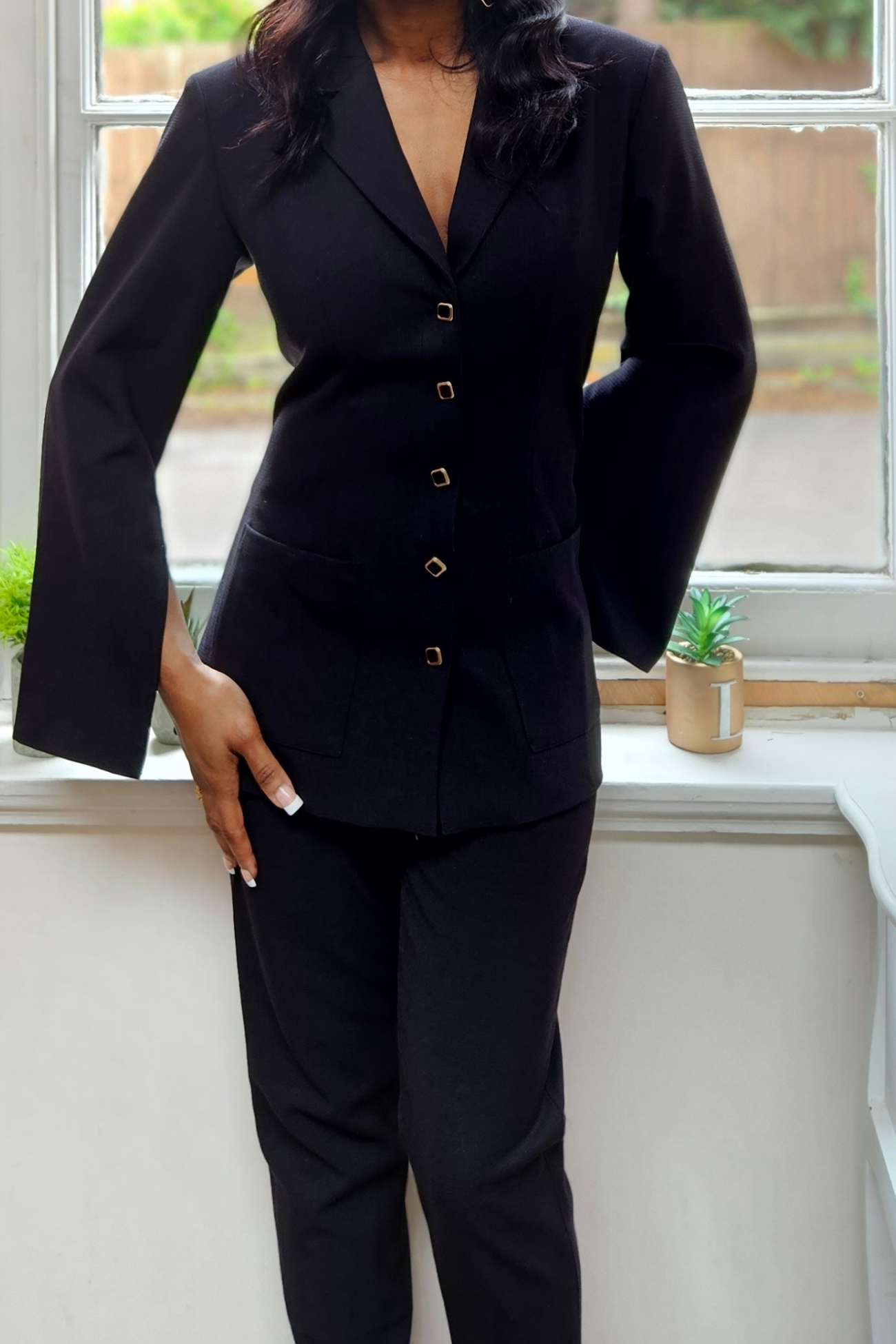 Black Long Blazer and Trousers set (Bougie Boss Suit)- PRE ORDER