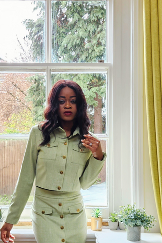 Avenue Jade Cropped Jacket