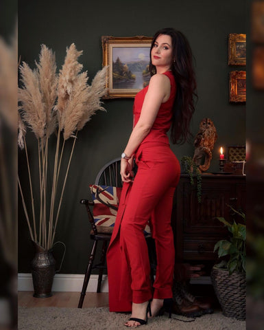 Red Alert Tuxedo Vest and Trousers set