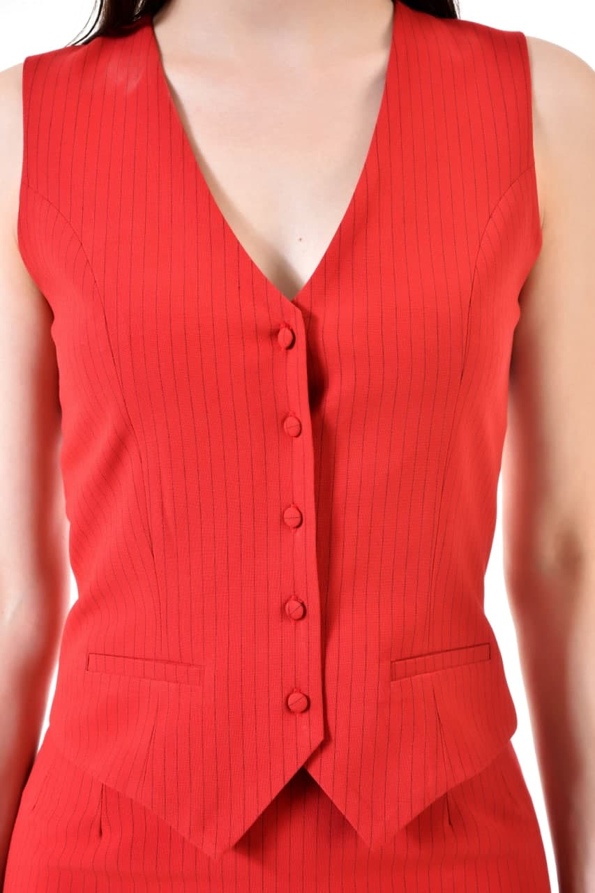 Red Alert Tuxedo Vest