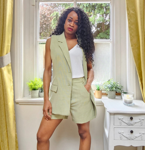 Pant suits for short best sale women