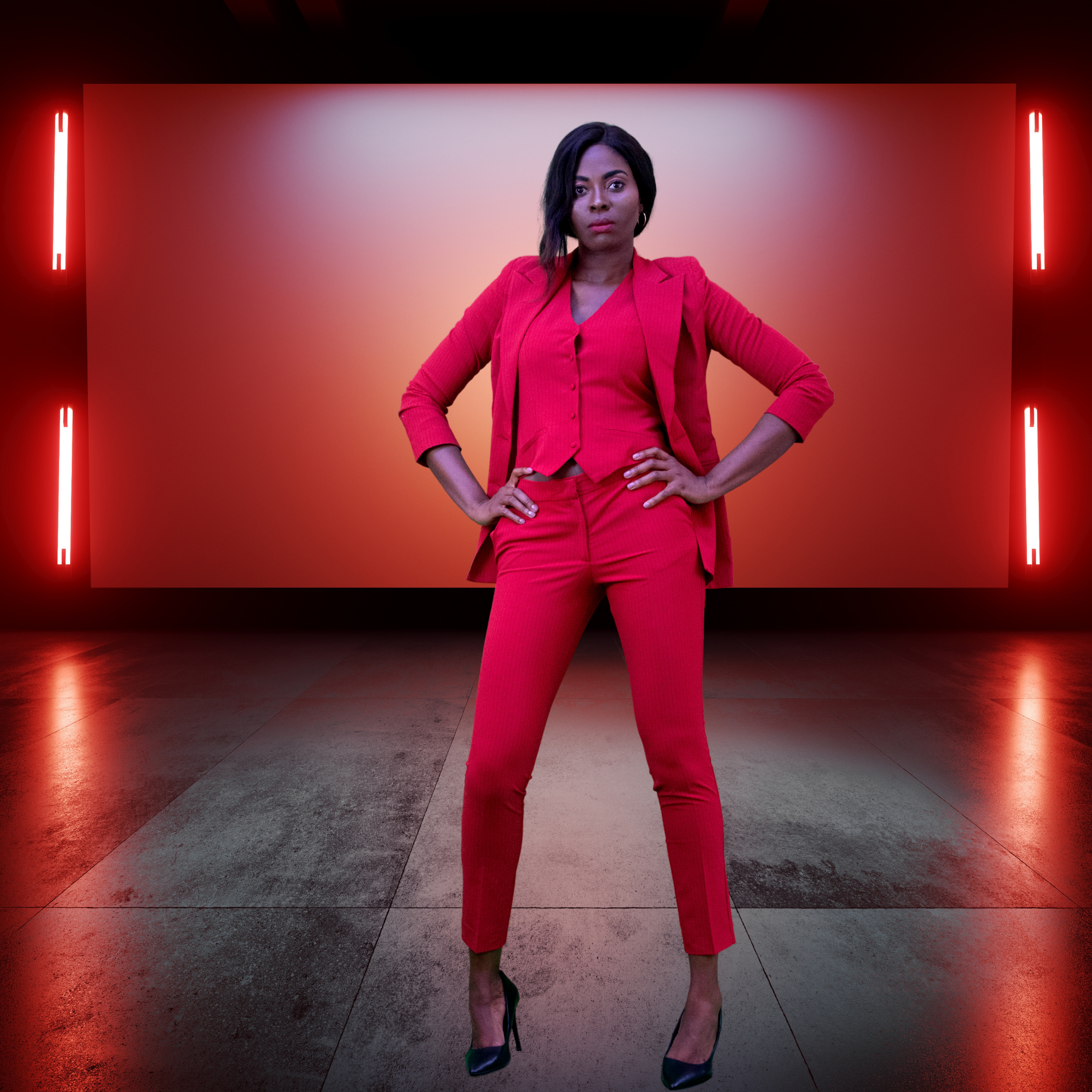 Red blazer 2025 and trouser set