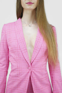 Blazers | Candy Plaid Long Blazer_4 | Style & Suit